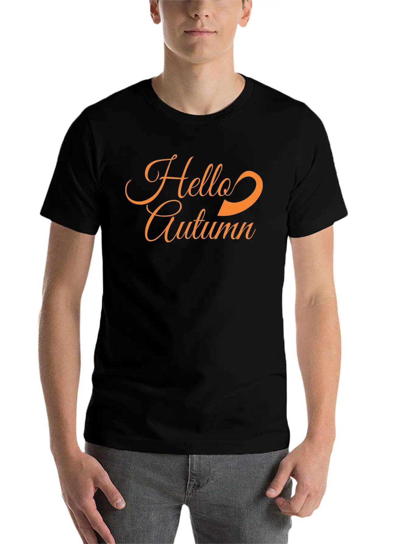 Hello Autumn Essential Cotton Tee For Daily Outfits – Unisex Style