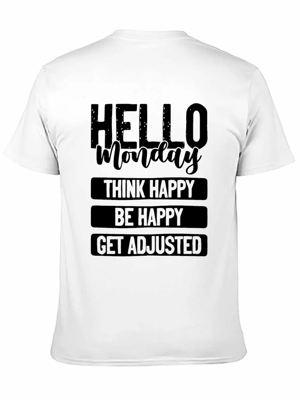 Hello Monday A Funny Chiropractic Spine Unisex Short Sleeve Soft Cotton T-Shirt – Casual Everyday Wear