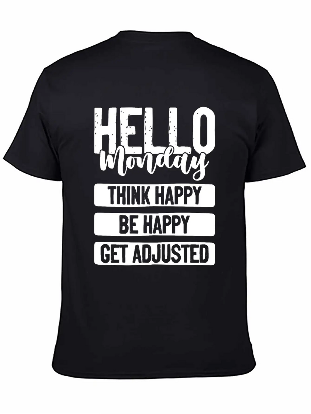 Hello Monday A Funny Chiropractic Spine Unisex Short Sleeve Soft Cotton T-Shirt – Casual Everyday Wear