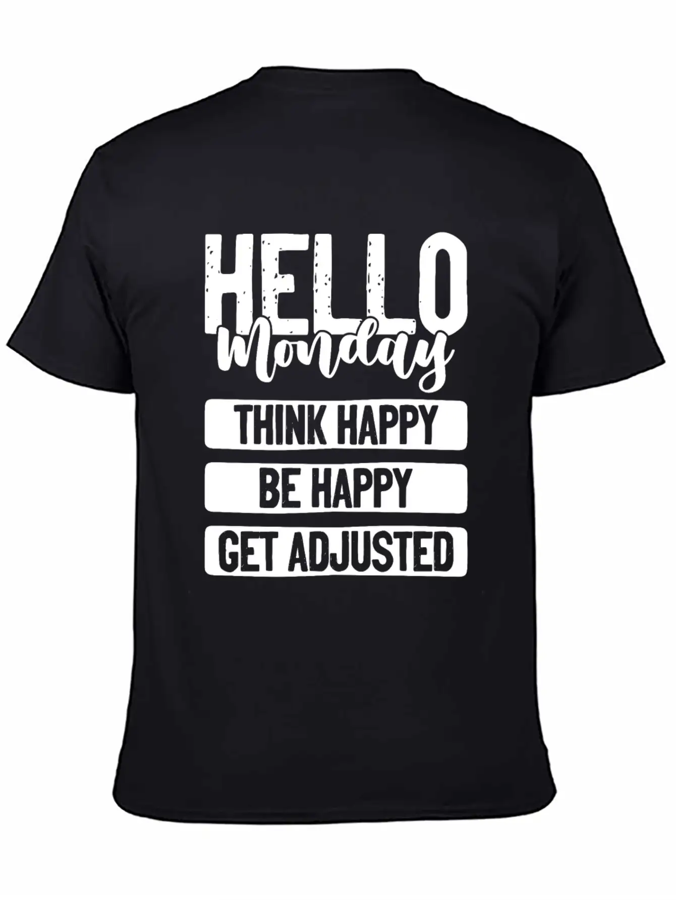 Hello Monday A Funny Chiropractic Spine Unisex Short Sleeve Soft Cotton T-Shirt – Casual Everyday Wear