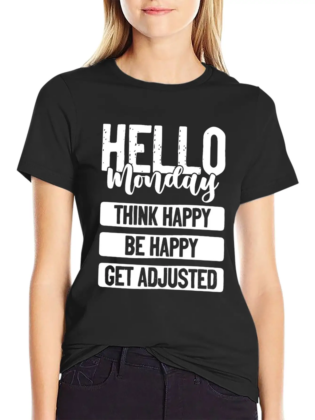 Hello Monday A Funny Chiropractic Spine Unisex Short Sleeve Soft Cotton T-Shirt – Casual Everyday Wear