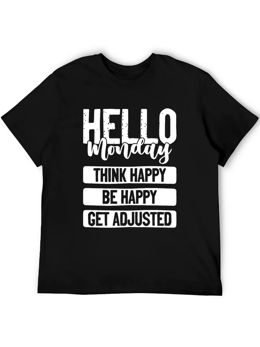 Hello Monday A Funny Chiropractic Spine Unisex Short Sleeve Soft Cotton T-Shirt – Casual Everyday Wear