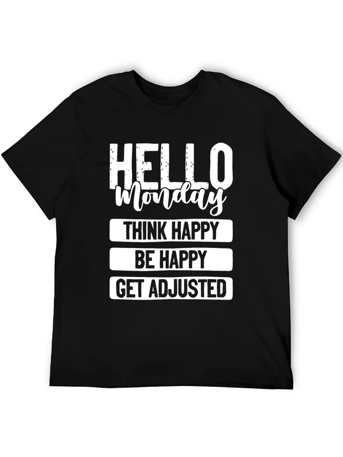 Hello Monday A Funny Chiropractic Spine Unisex Short Sleeve Soft Cotton T-Shirt – Casual Everyday Wear