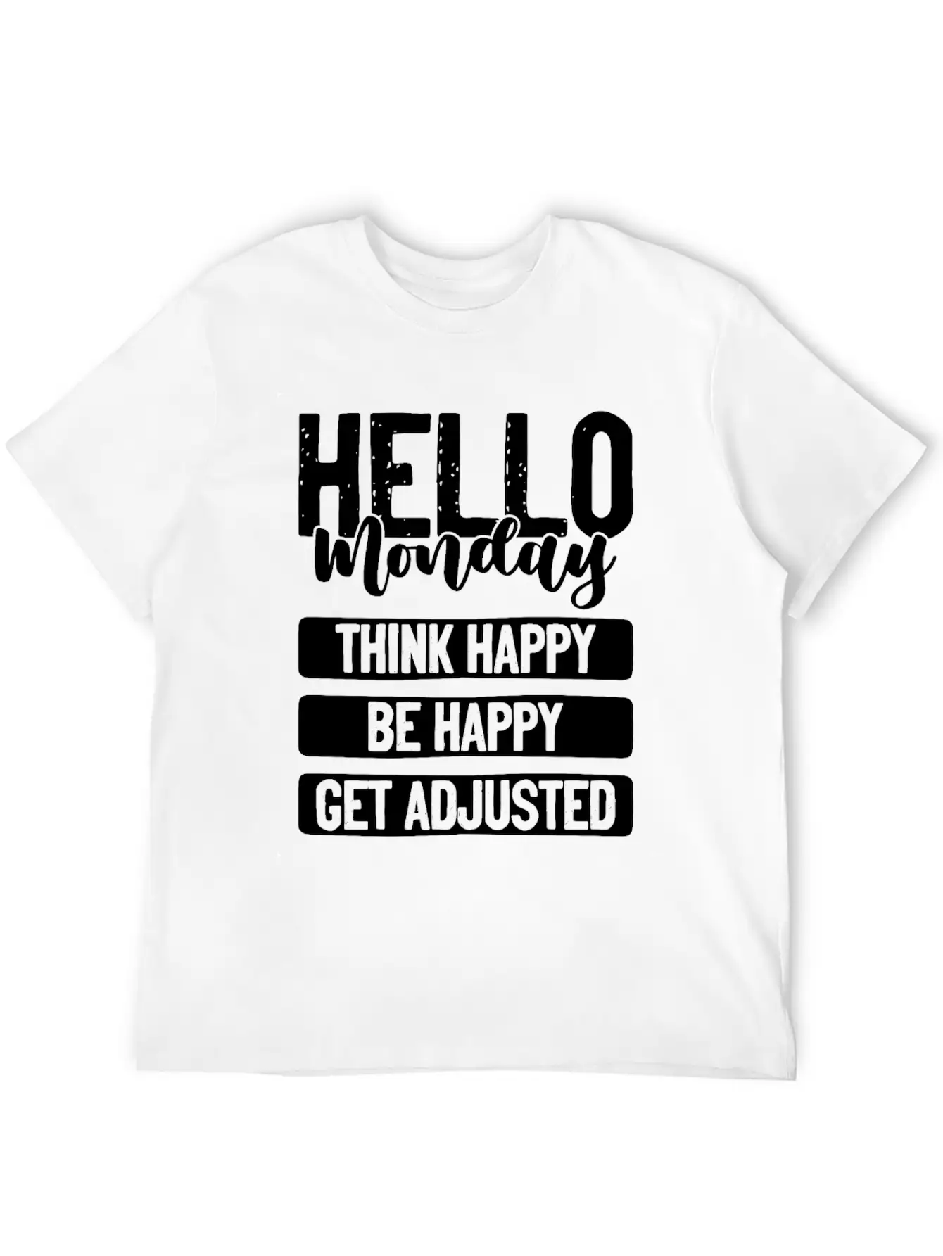 Hello Monday A Funny Chiropractic Spine Unisex Short Sleeve Soft Cotton T-Shirt – Casual Everyday Wear