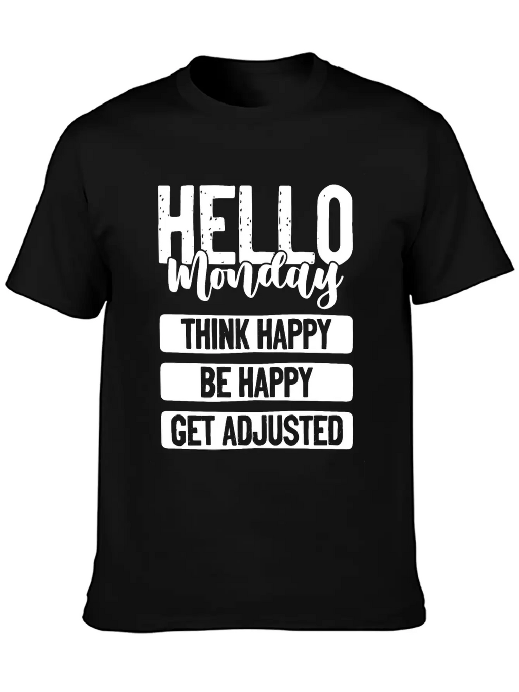 Hello Monday A Funny Chiropractic Spine Unisex Short Sleeve Soft Cotton T-Shirt – Casual Everyday Wear