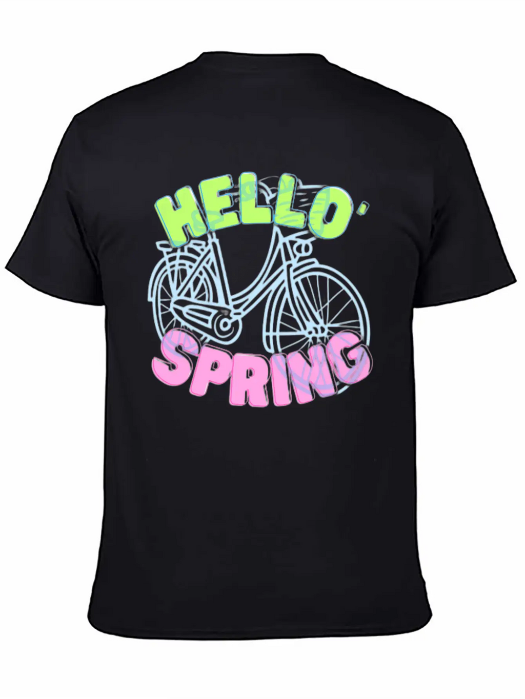 Hello Spring Bike Ride Beautiful Weather Breathable Soft Cotton T-Shirt – Timeless Casual Look