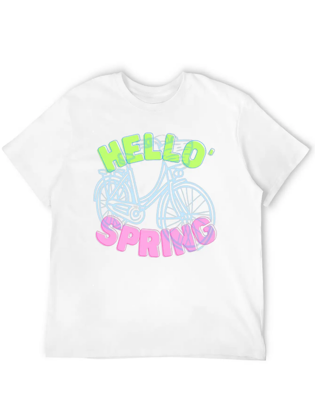 Hello Spring Bike Ride Beautiful Weather Breathable Soft Cotton T-Shirt – Timeless Casual Look