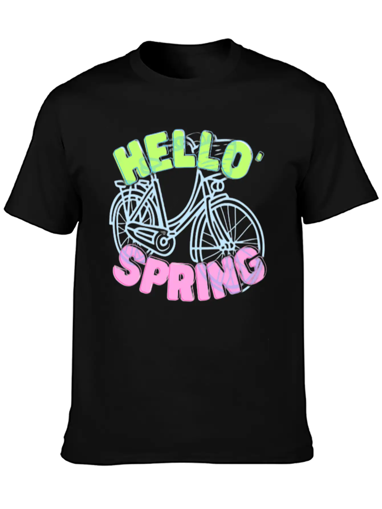 Hello Spring Bike Ride Beautiful Weather Unisex Short Sleeve Soft Cotton T-Shirt – Casual Everyday Wear
