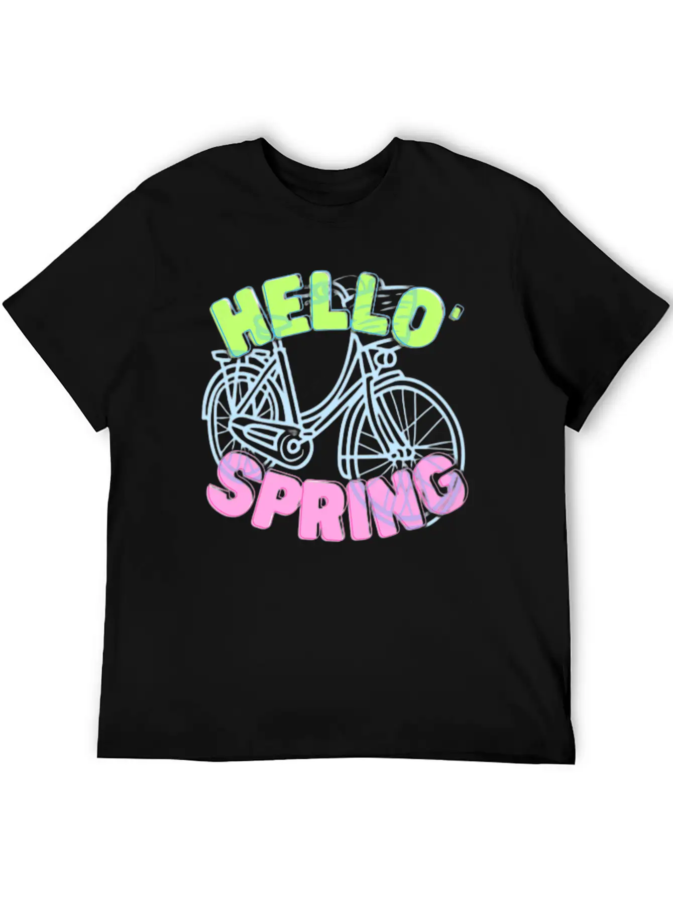 Hello Spring Bike Ride Beautiful Weather Unisex Short Sleeve Soft Cotton T-Shirt – Casual Everyday Wear