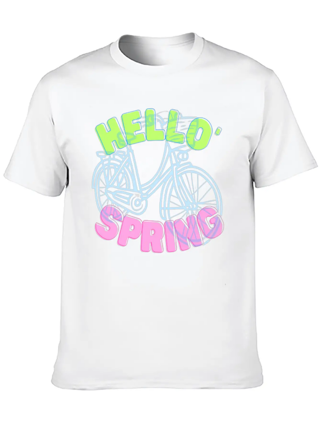 Hello Spring Bike Ride Beautiful Weather Unisex Short Sleeve Soft Cotton T-Shirt – Casual Everyday Wear