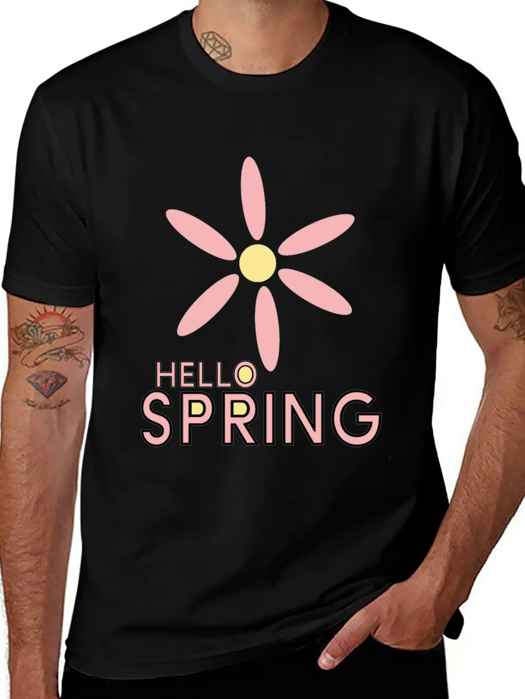 Hello Spring Unisex Casual T-Shirt – Clean Design For Daily Comfort