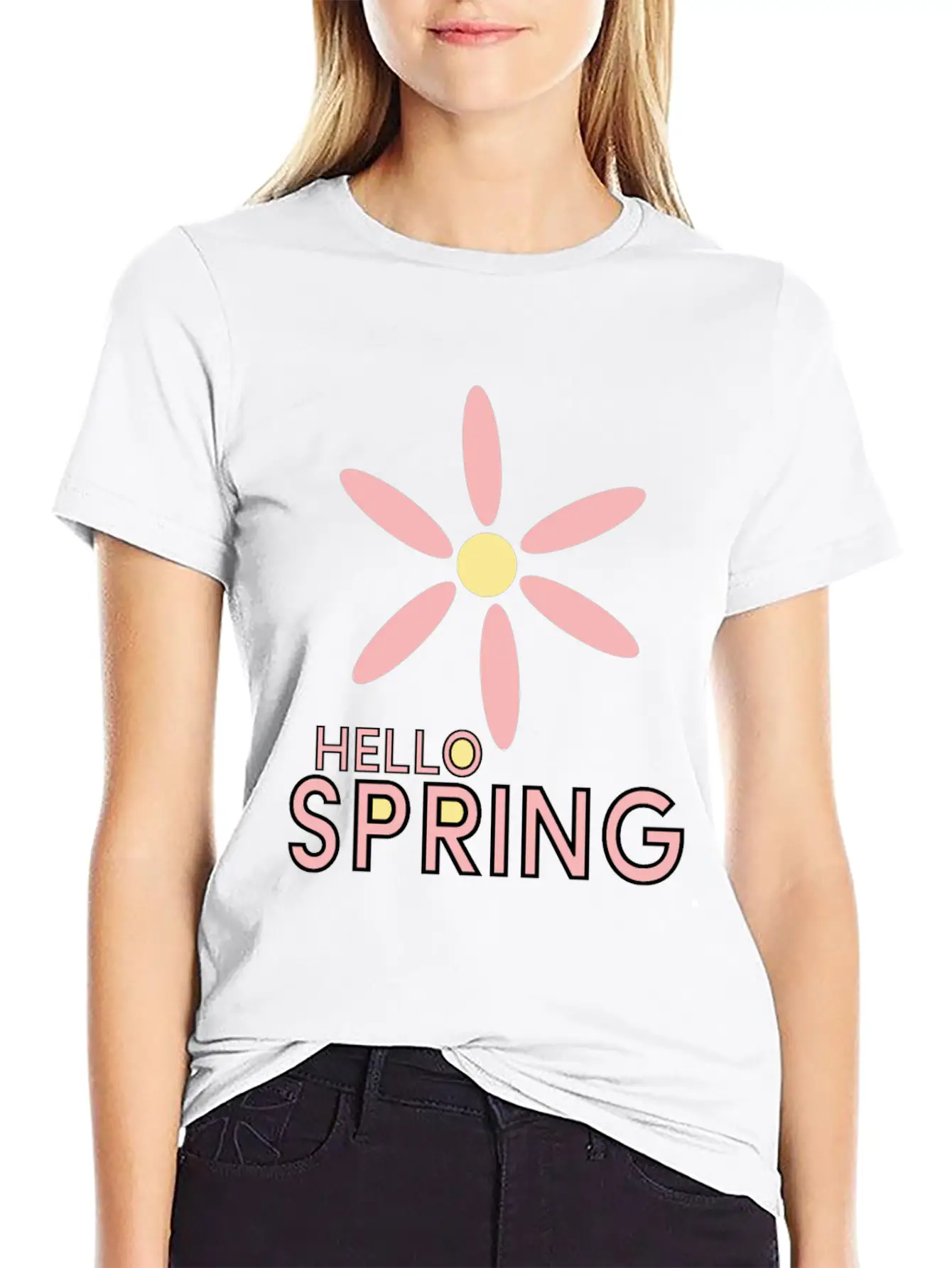Hello Spring Unisex Casual T-Shirt – Clean Design For Daily Comfort