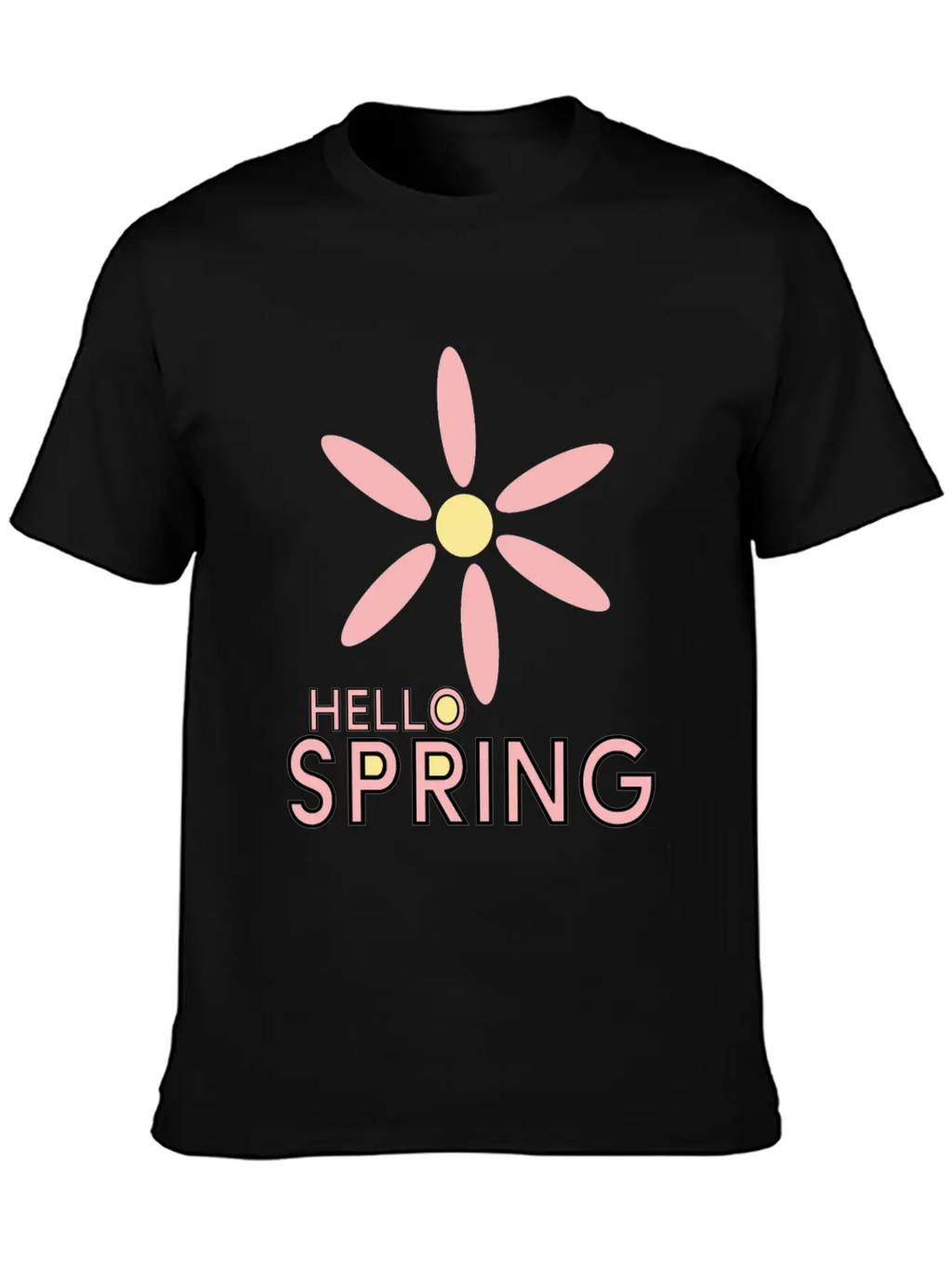Hello Spring Unisex Casual T-Shirt – Clean Design For Daily Comfort