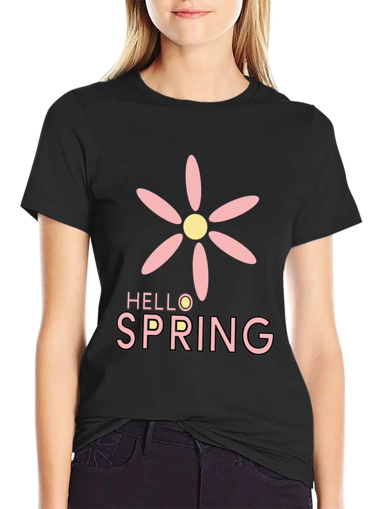 Hello Spring Unisex Casual T-Shirt – Clean Design For Daily Comfort
