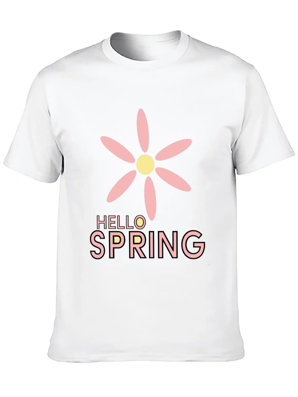 Hello Spring Unisex Casual T-Shirt – Clean Design For Daily Comfort