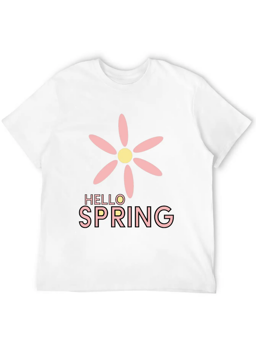 Hello Spring Unisex Casual T-Shirt – Clean Design For Daily Comfort