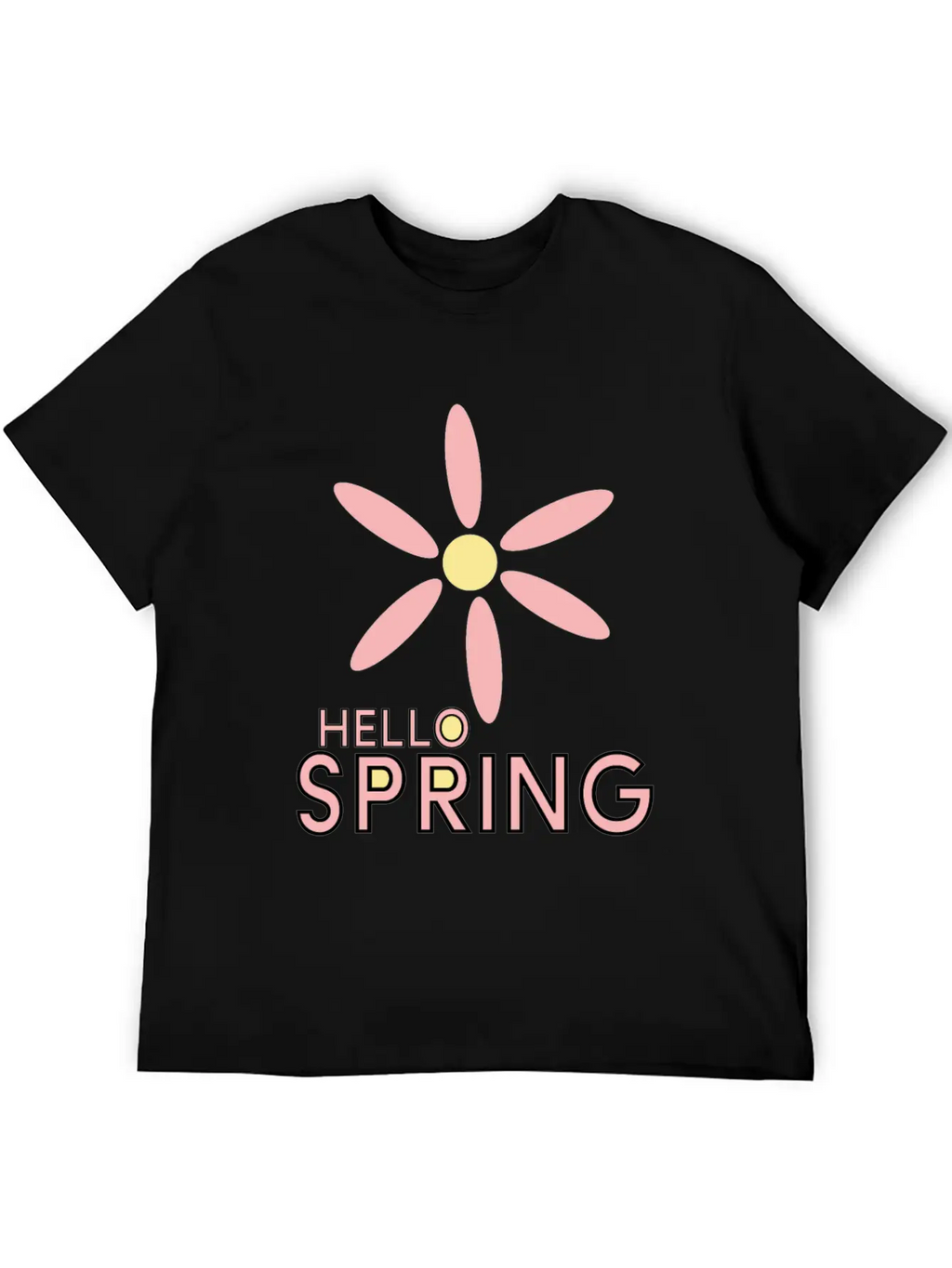 Hello Spring Unisex Casual T-Shirt – Clean Design For Daily Comfort