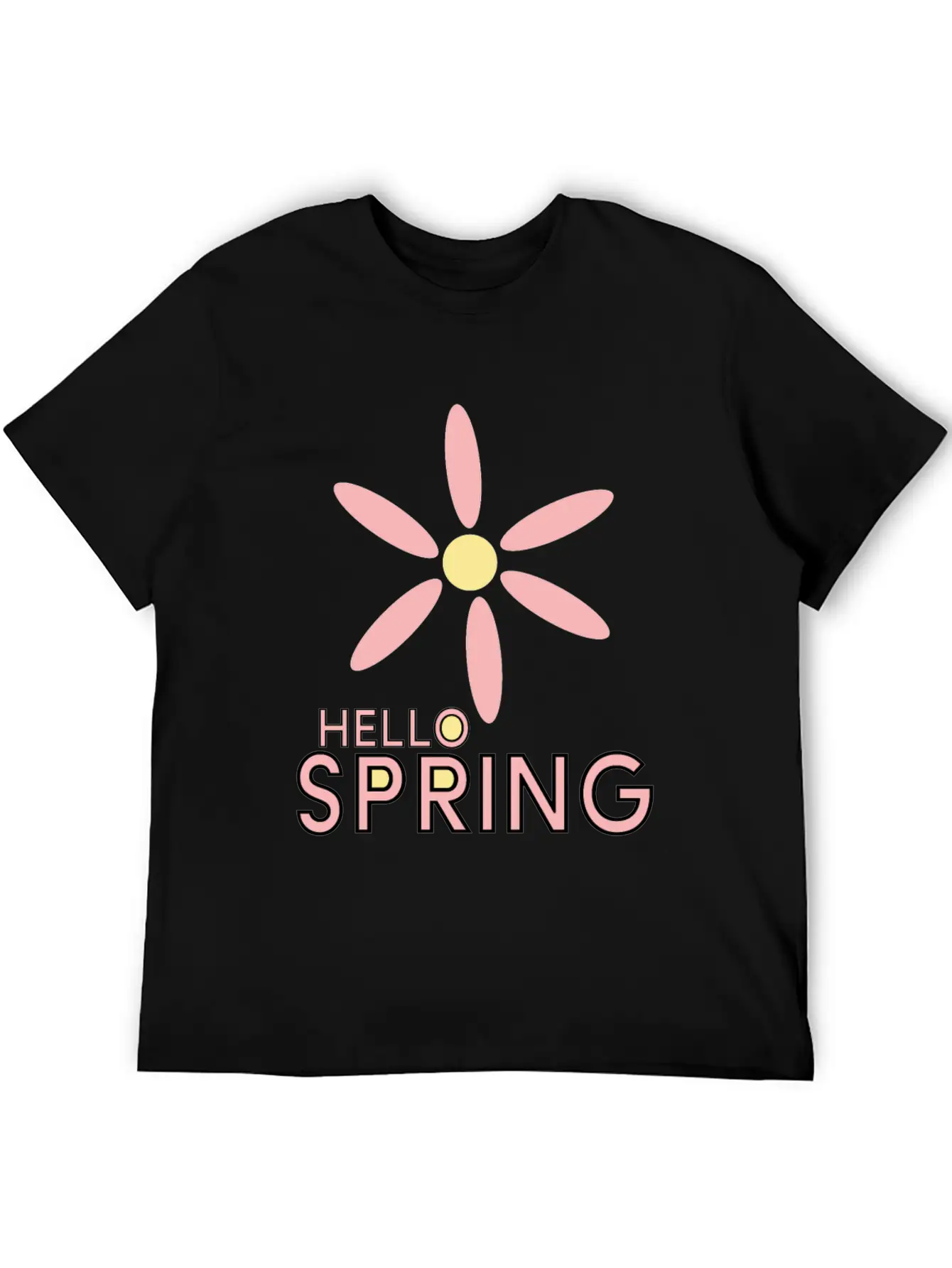 Hello Spring Unisex Casual T-Shirt – Clean Design For Daily Comfort