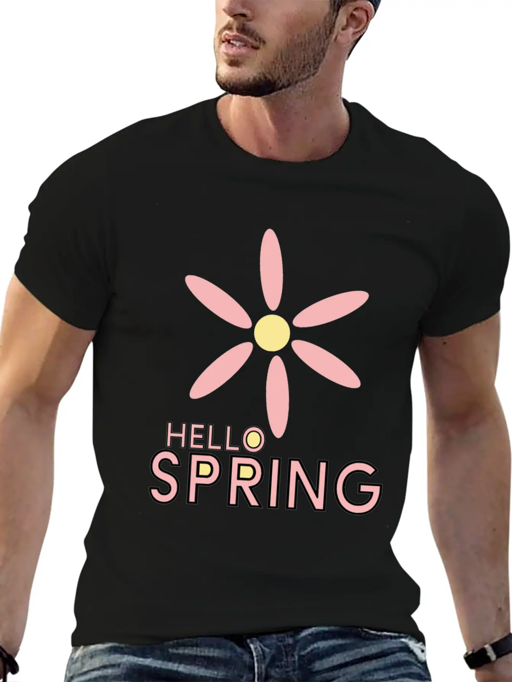 Hello Spring Unisex Casual T-Shirt – Clean Design For Daily Comfort