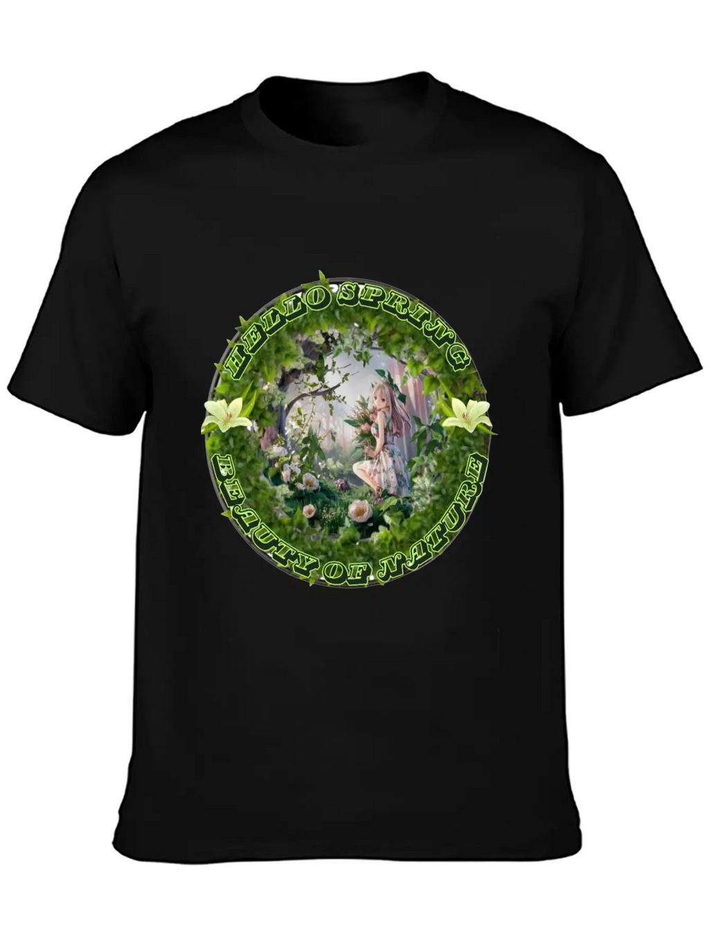 HELLO SPRING Unisex Short Sleeve Soft Cotton T-Shirt – Casual Everyday Wear