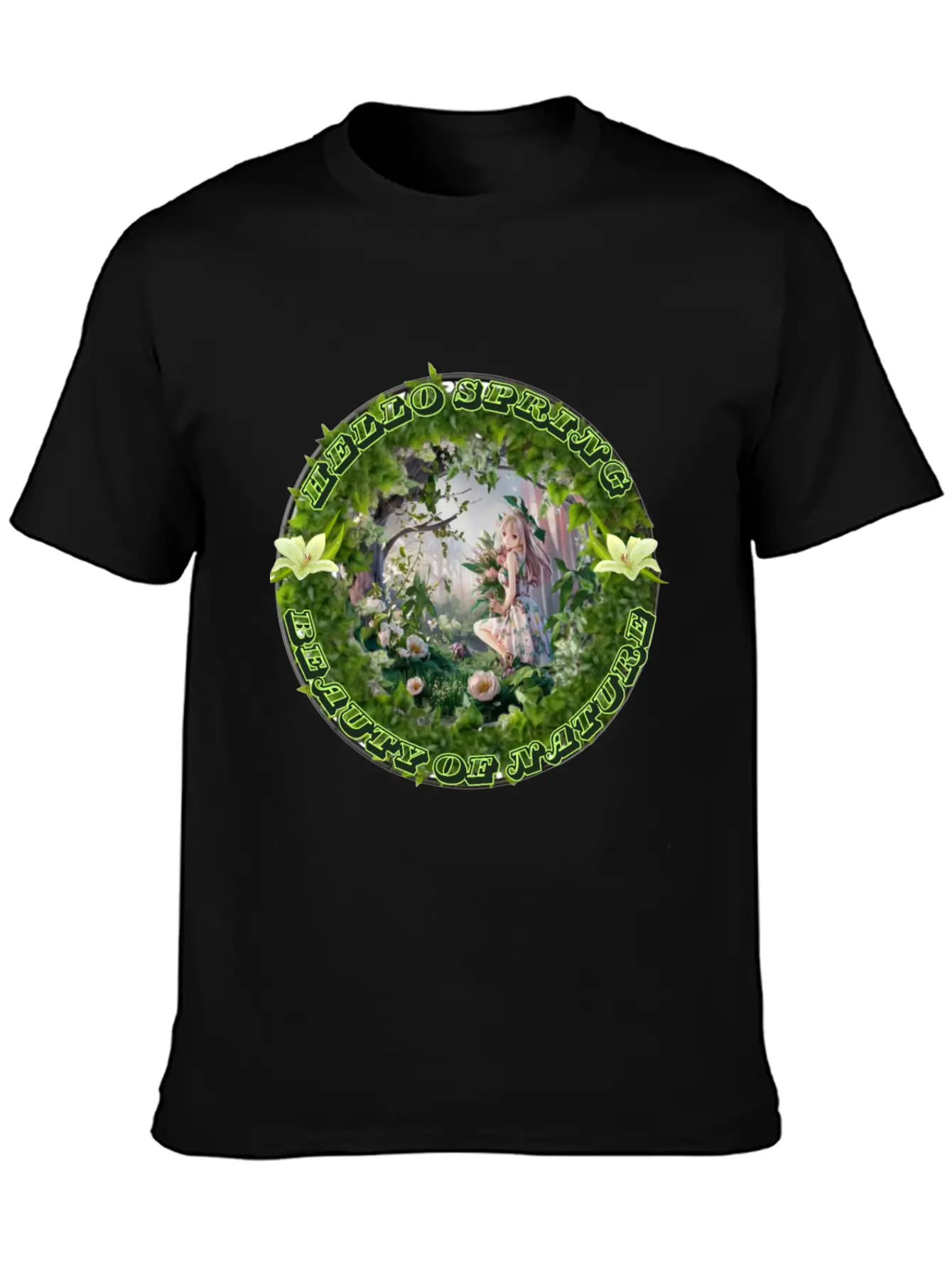 HELLO SPRING Unisex Short Sleeve Soft Cotton T-Shirt – Casual Everyday Wear