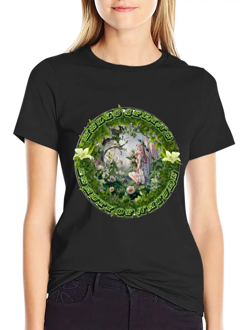 HELLO SPRING Unisex Short Sleeve Soft Cotton T-Shirt – Casual Everyday Wear