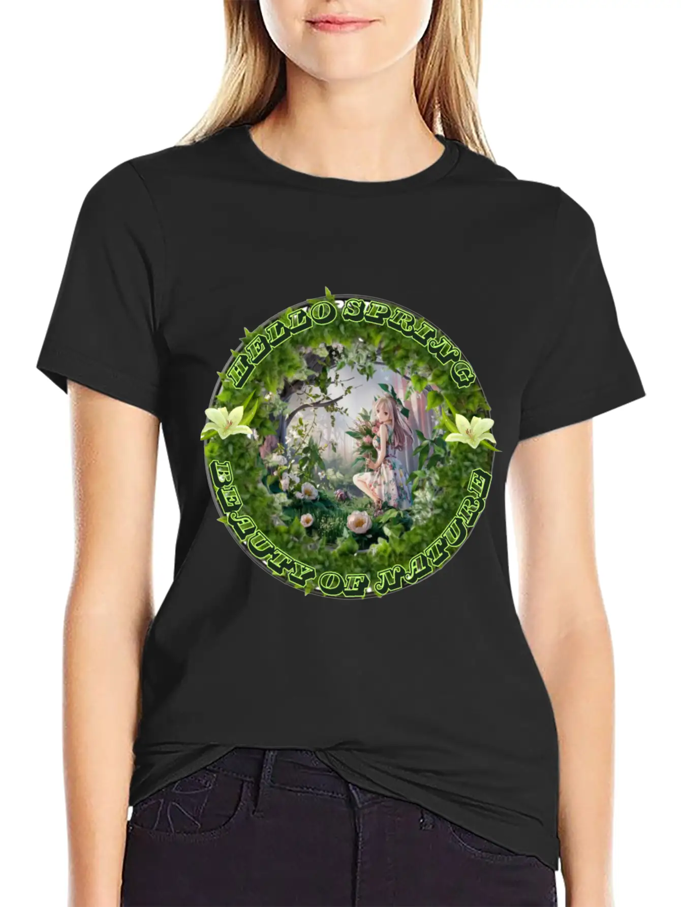 HELLO SPRING Unisex Short Sleeve Soft Cotton T-Shirt – Casual Everyday Wear