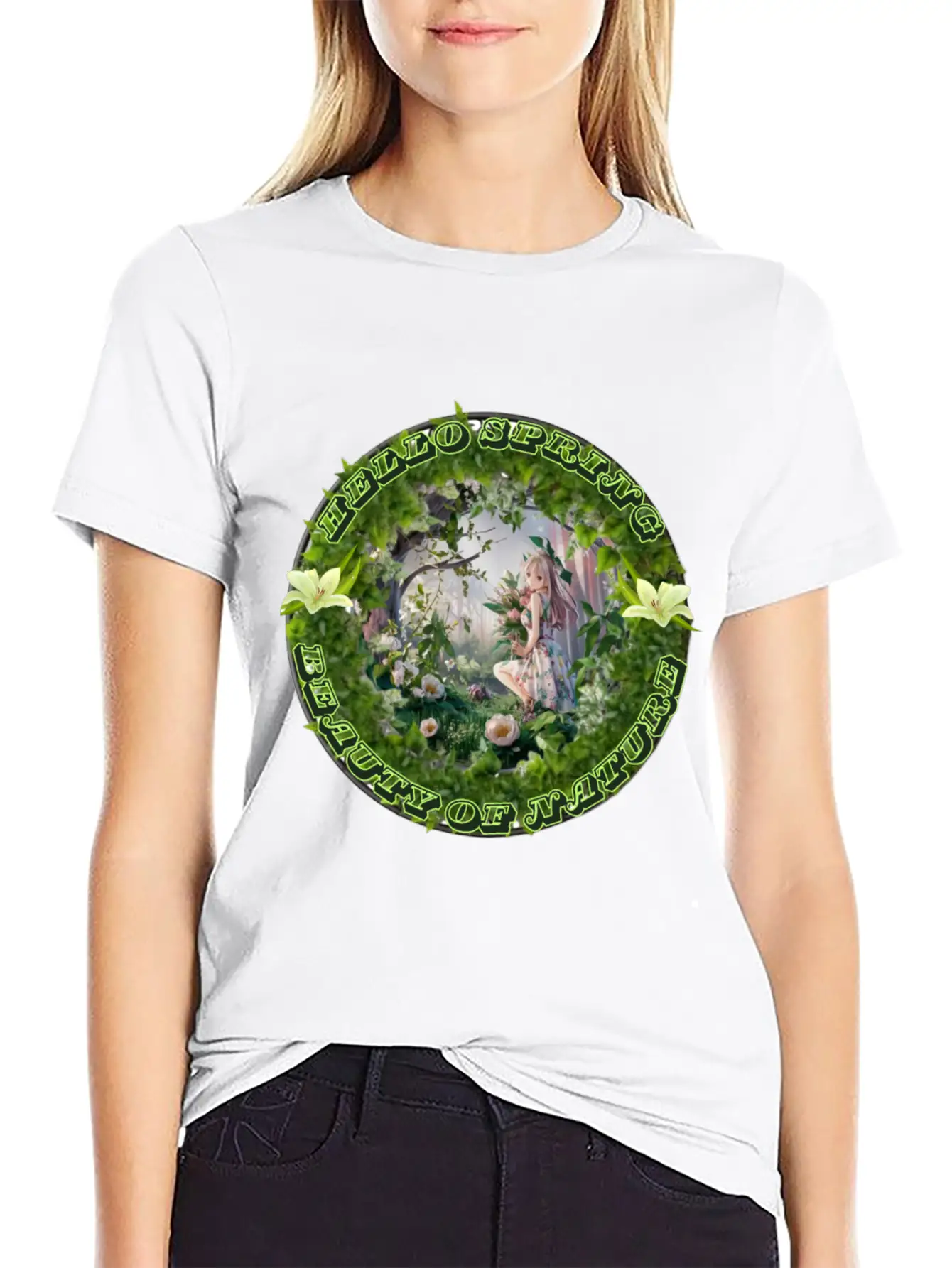 HELLO SPRING Unisex Short Sleeve Soft Cotton T-Shirt – Casual Everyday Wear