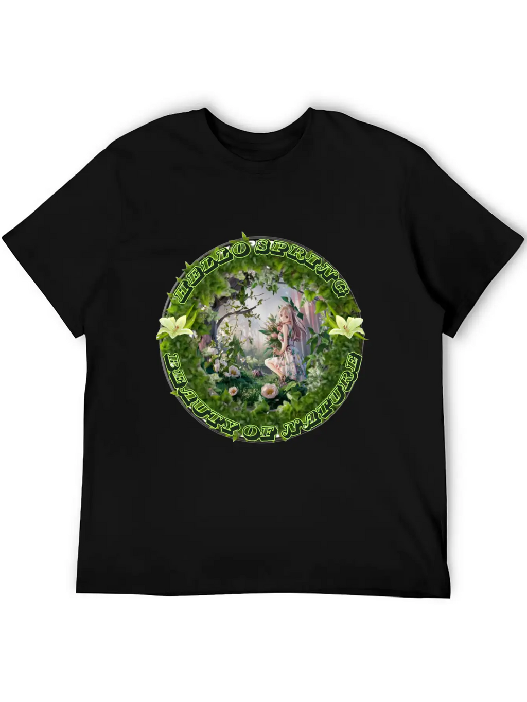 HELLO SPRING Unisex Short Sleeve Soft Cotton T-Shirt – Casual Everyday Wear