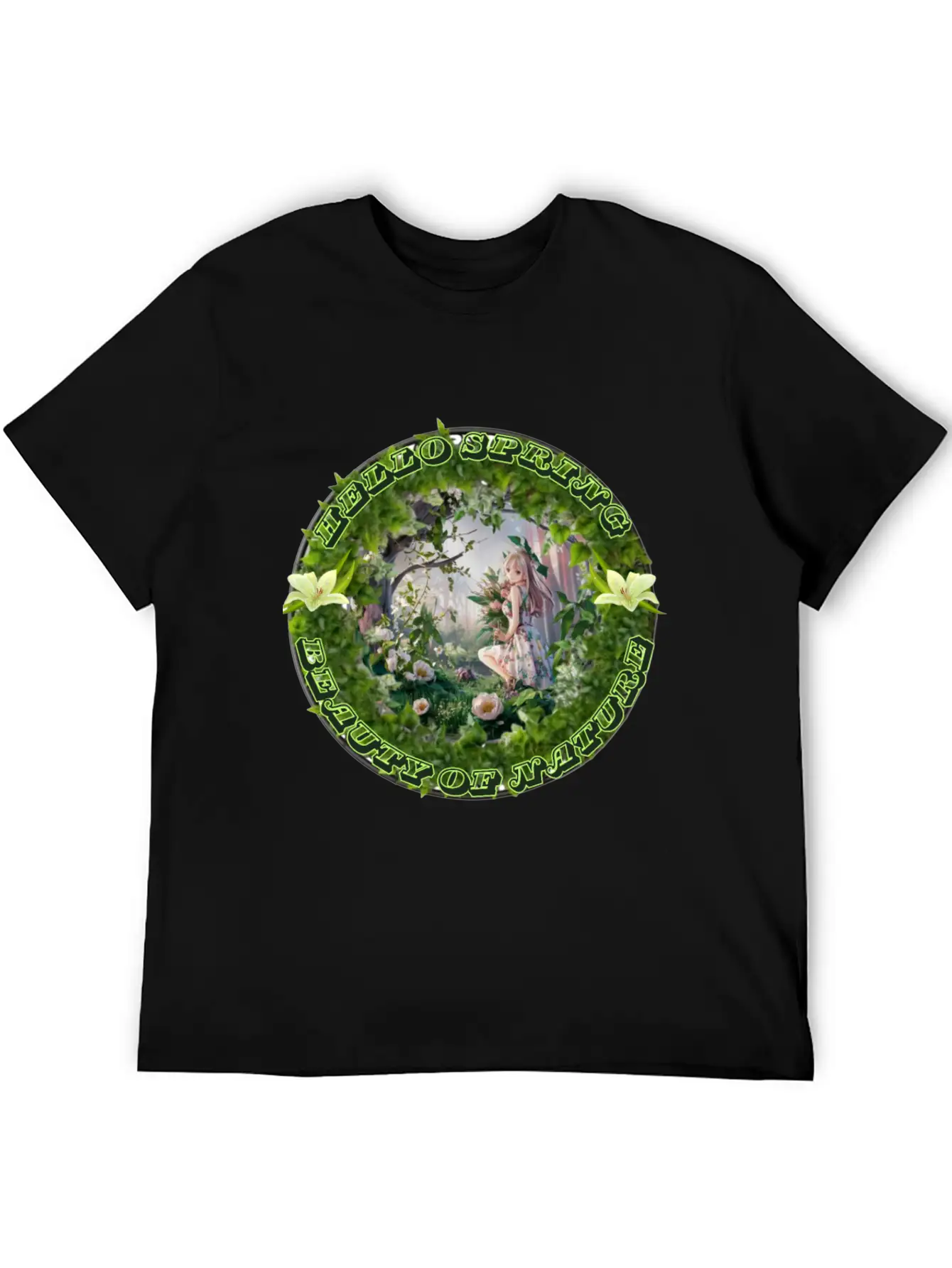 HELLO SPRING Unisex Short Sleeve Soft Cotton T-Shirt – Casual Everyday Wear