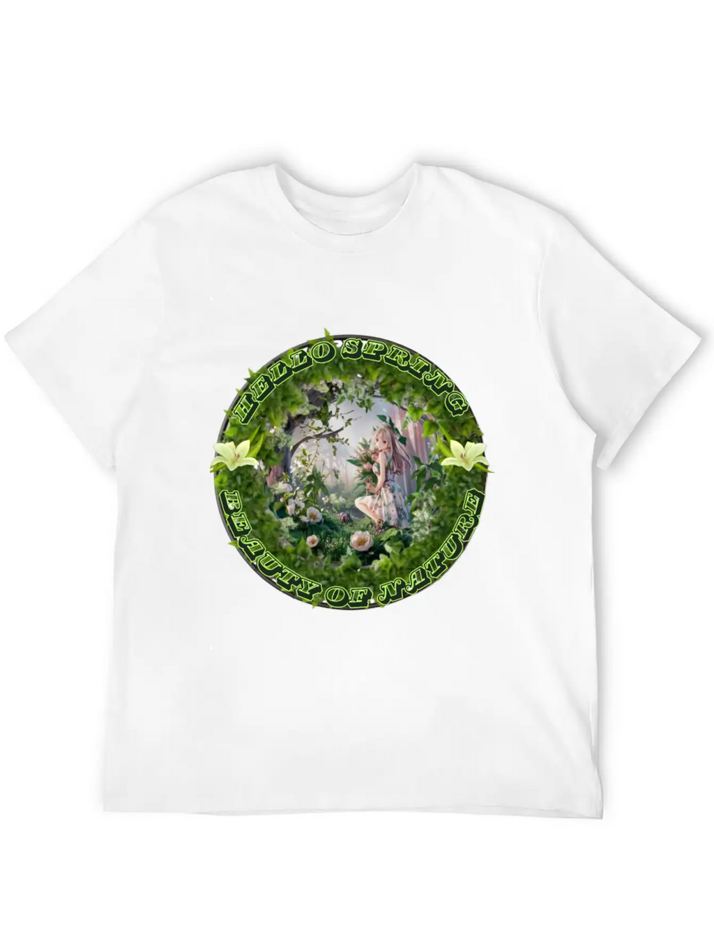 HELLO SPRING Unisex Short Sleeve Soft Cotton T-Shirt – Casual Everyday Wear