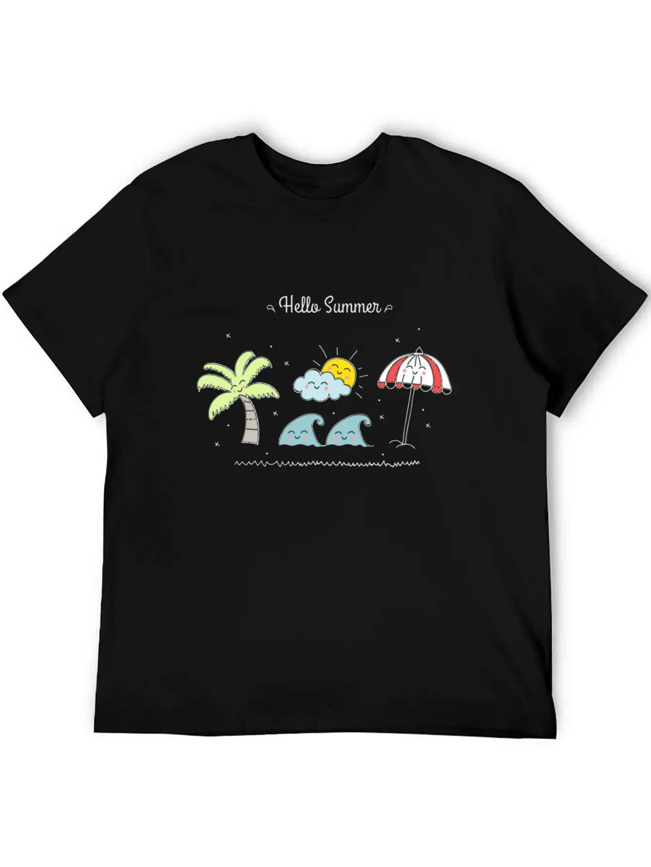 Hello Summer Breathable Soft Cotton T-Shirt – Timeless Casual Look