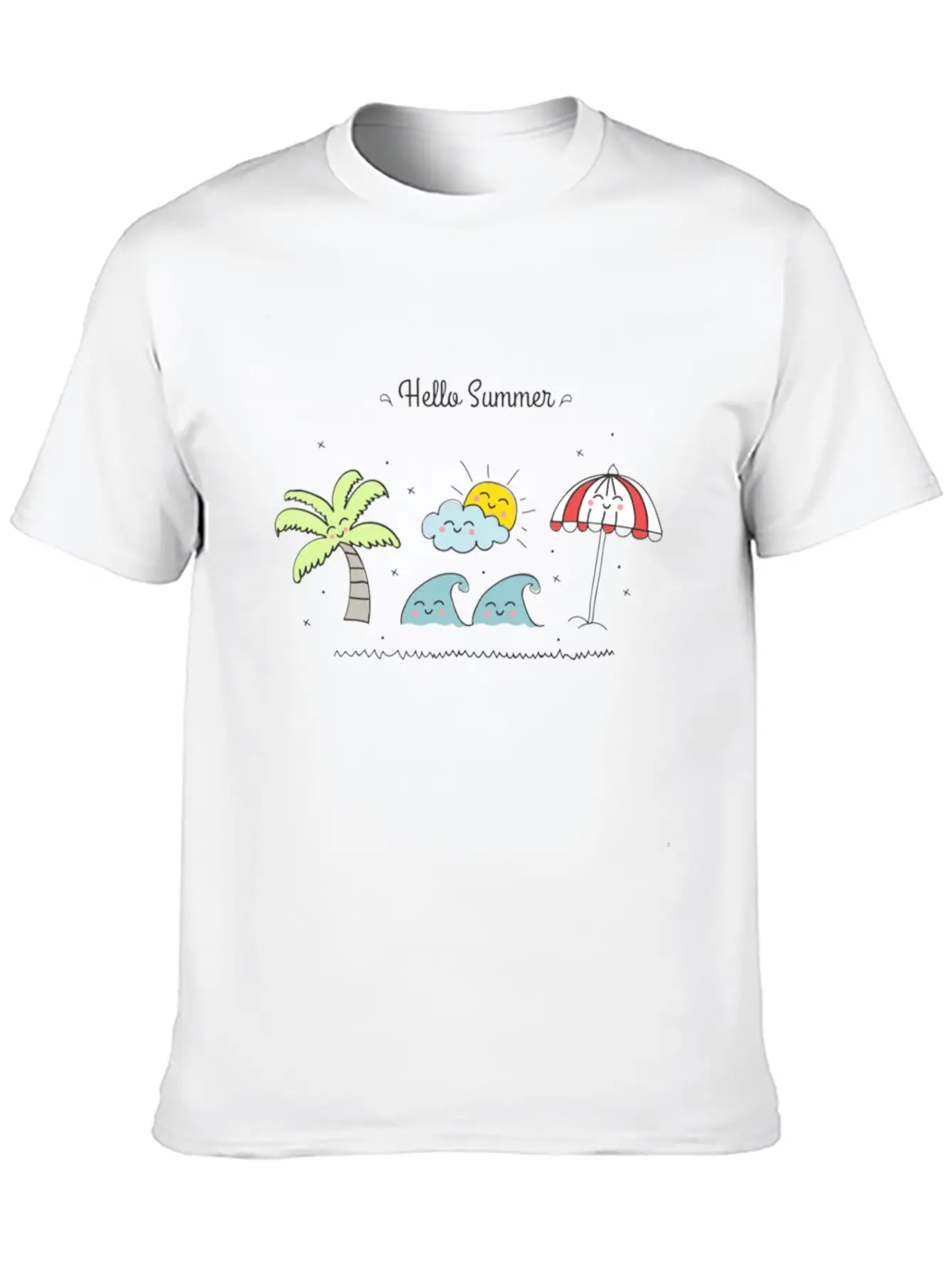 Hello Summer Breathable Soft Cotton T-Shirt – Timeless Casual Look