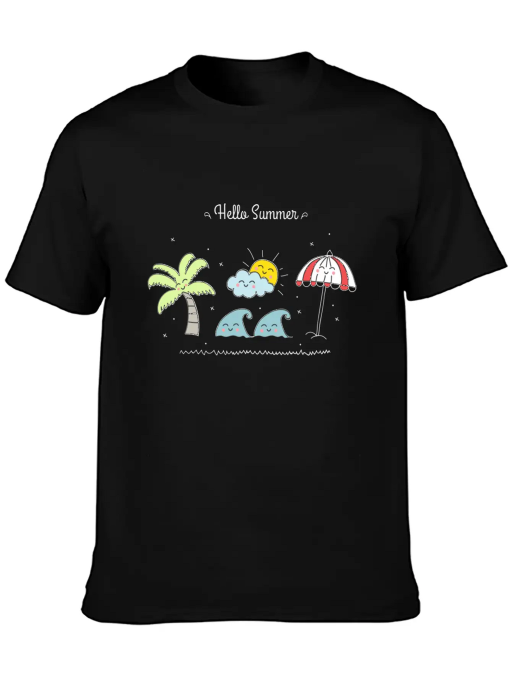 Hello Summer Breathable Soft Cotton T-Shirt – Timeless Casual Look