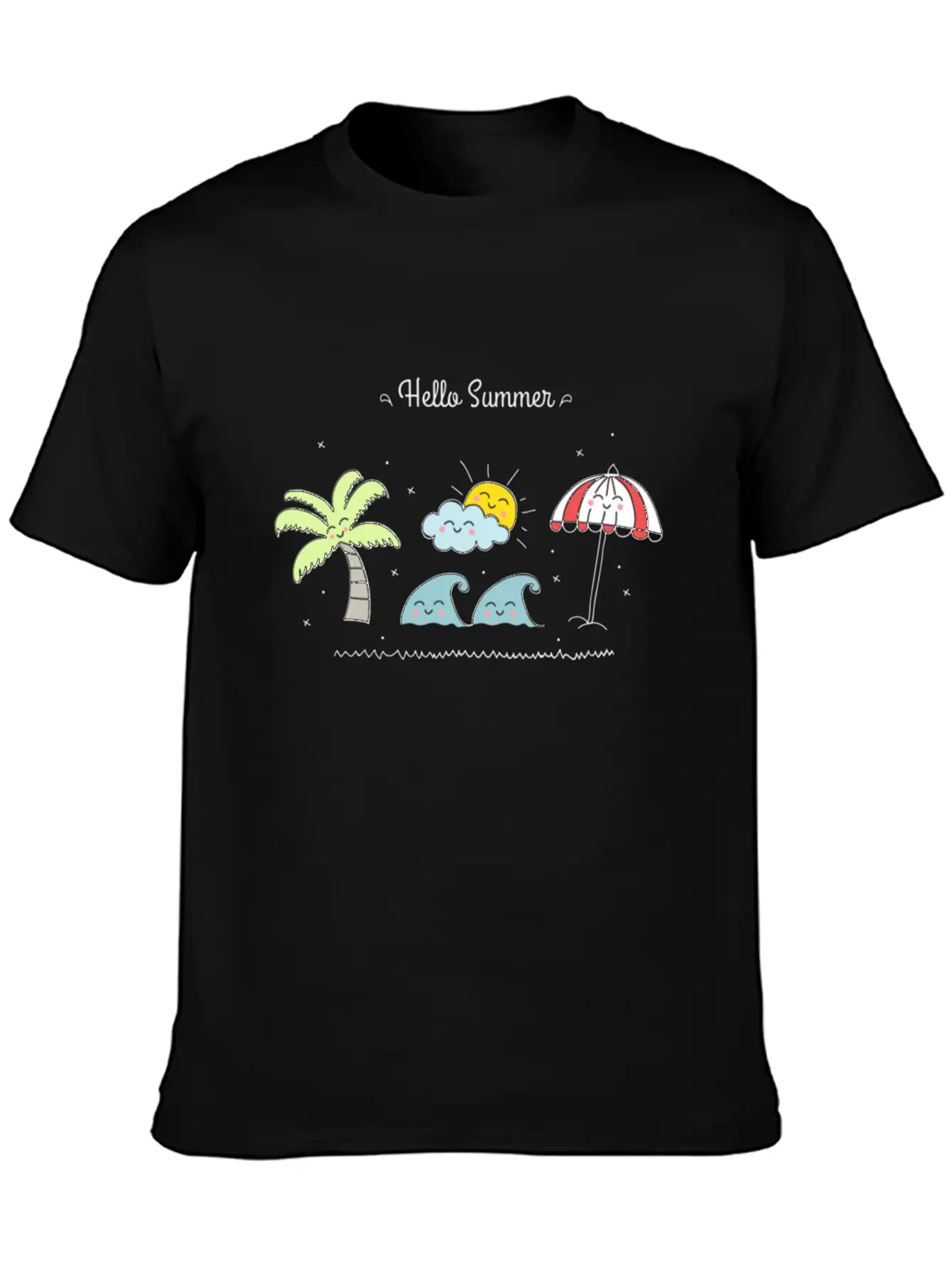 Hello Summer Breathable Soft Cotton T-Shirt – Timeless Casual Look