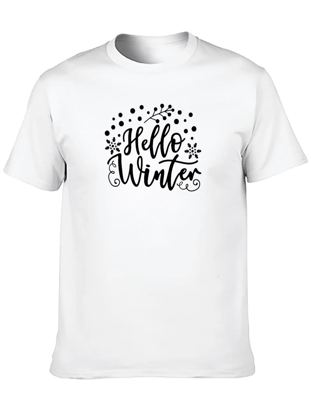 Hello Winter Breathable Soft Cotton T-Shirt – Timeless Casual Look
