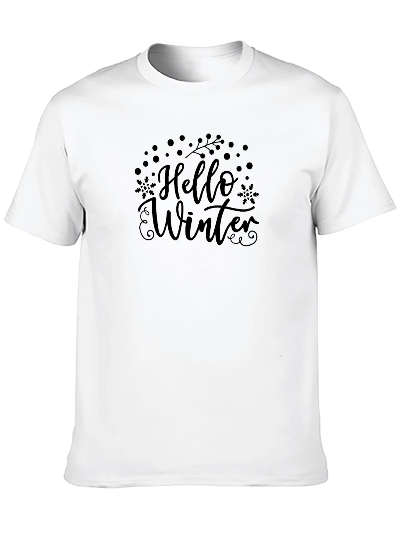 Hello Winter Breathable Soft Cotton T-Shirt – Timeless Casual Look