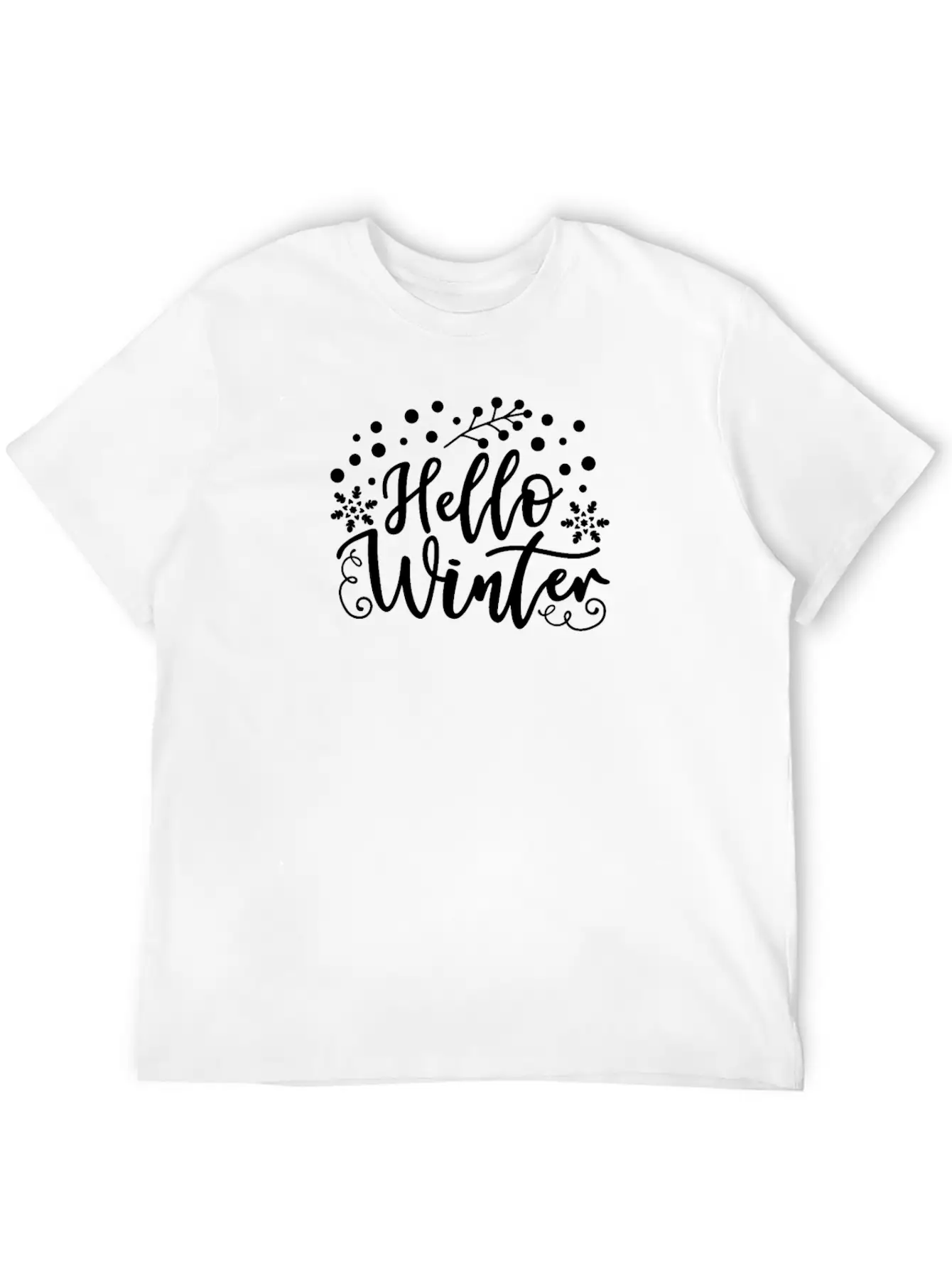 Hello Winter Breathable Soft Cotton T-Shirt – Timeless Casual Look