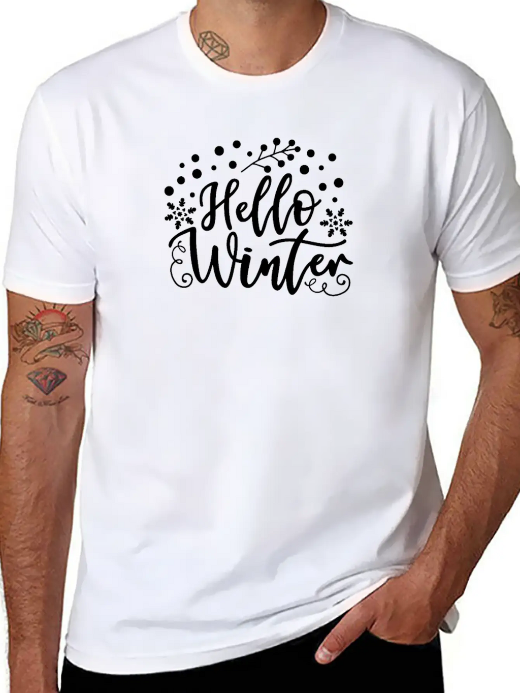 Hello Winter Breathable Soft Cotton T-Shirt – Timeless Casual Look