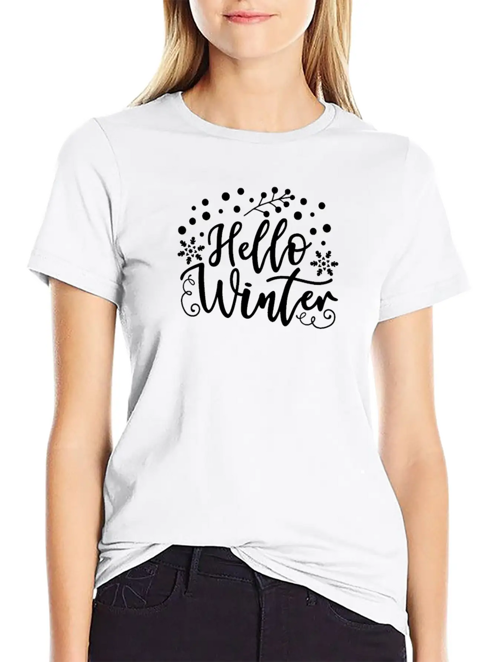 Hello Winter Breathable Soft Cotton T-Shirt – Timeless Casual Look