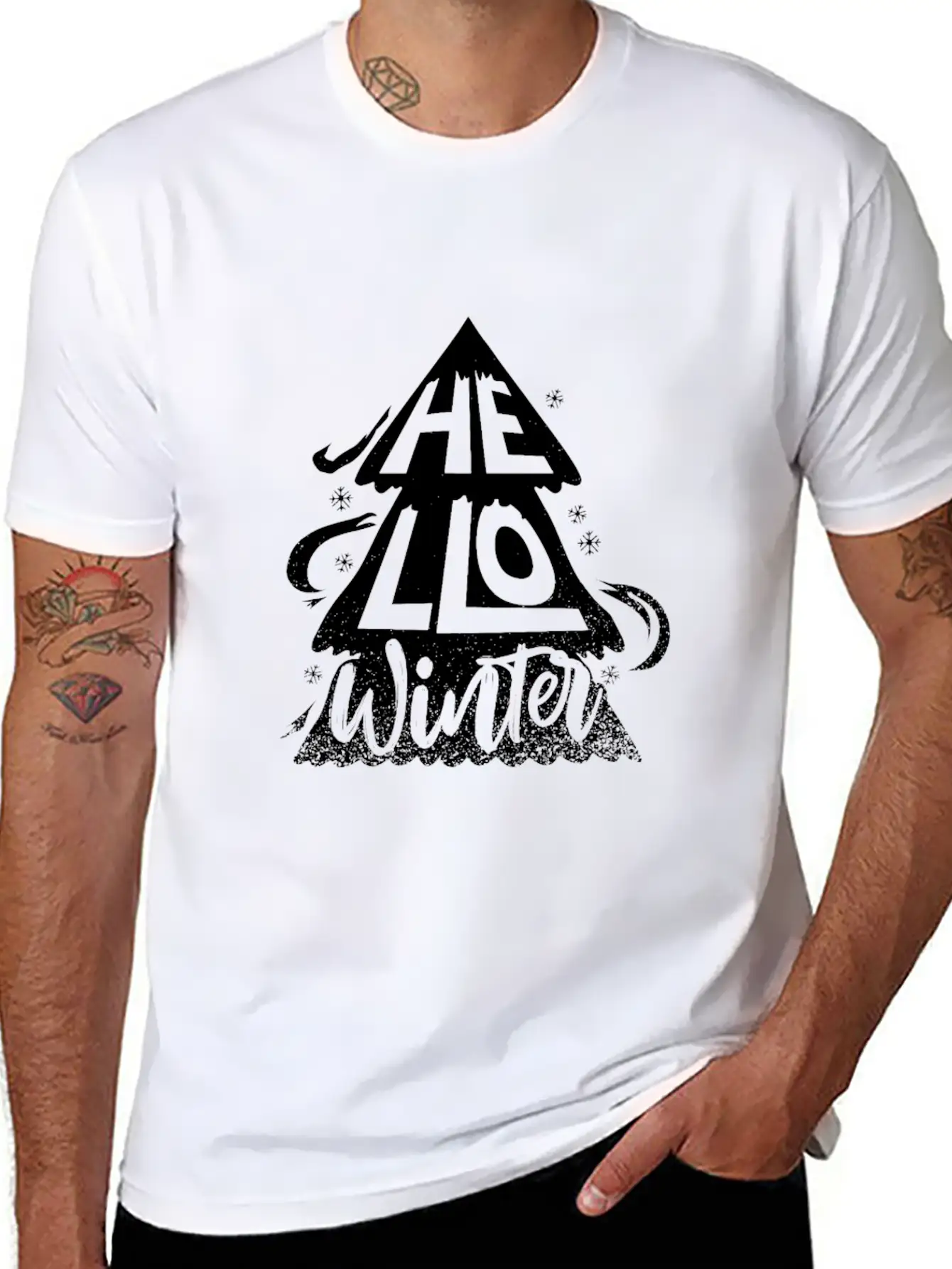 Hello Winter Unisex Casual T-Shirt – Clean Design For Daily Comfort