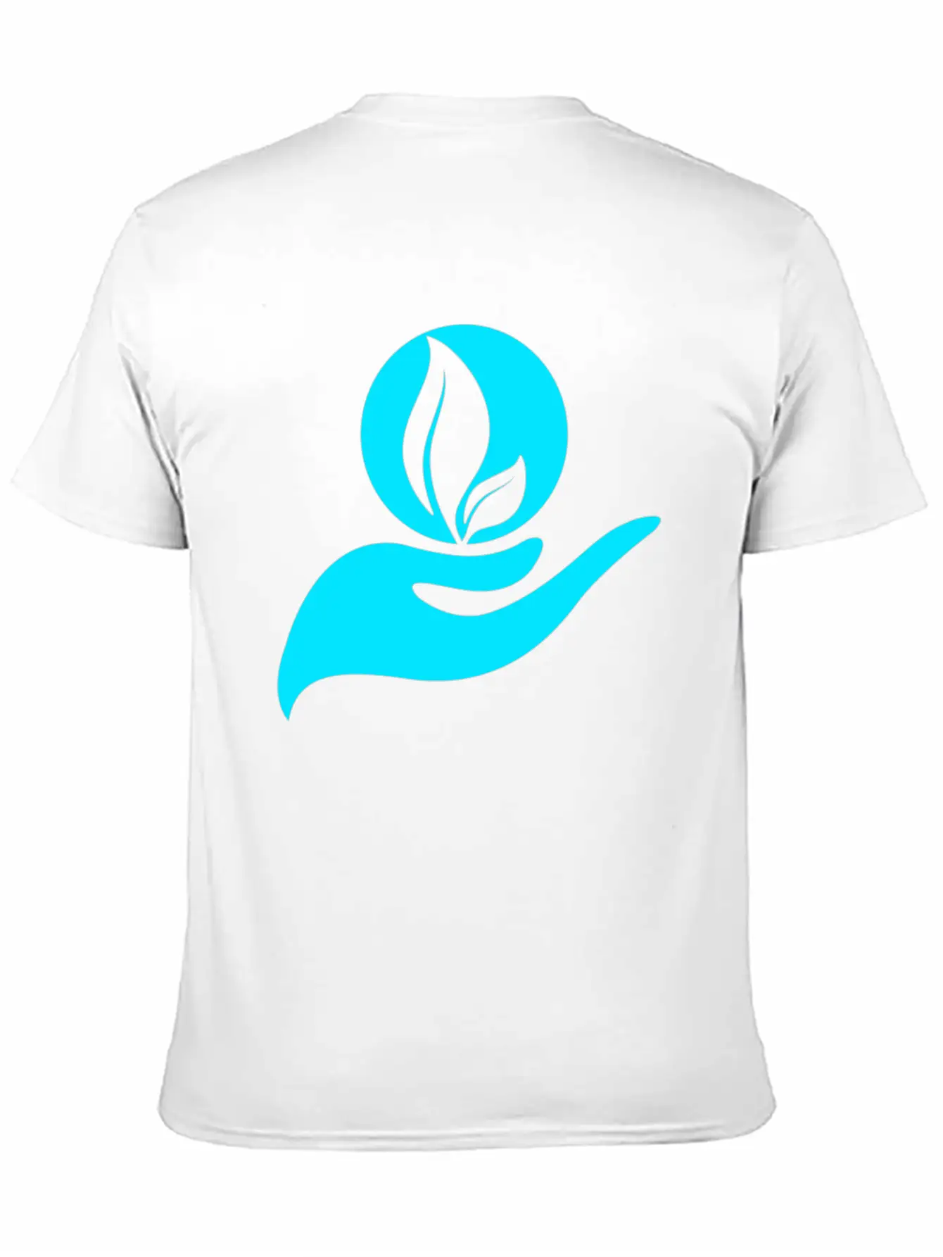 Helping Hands Skyblue Colors Design Breathable Soft Cotton T-Shirt – Timeless Casual Look