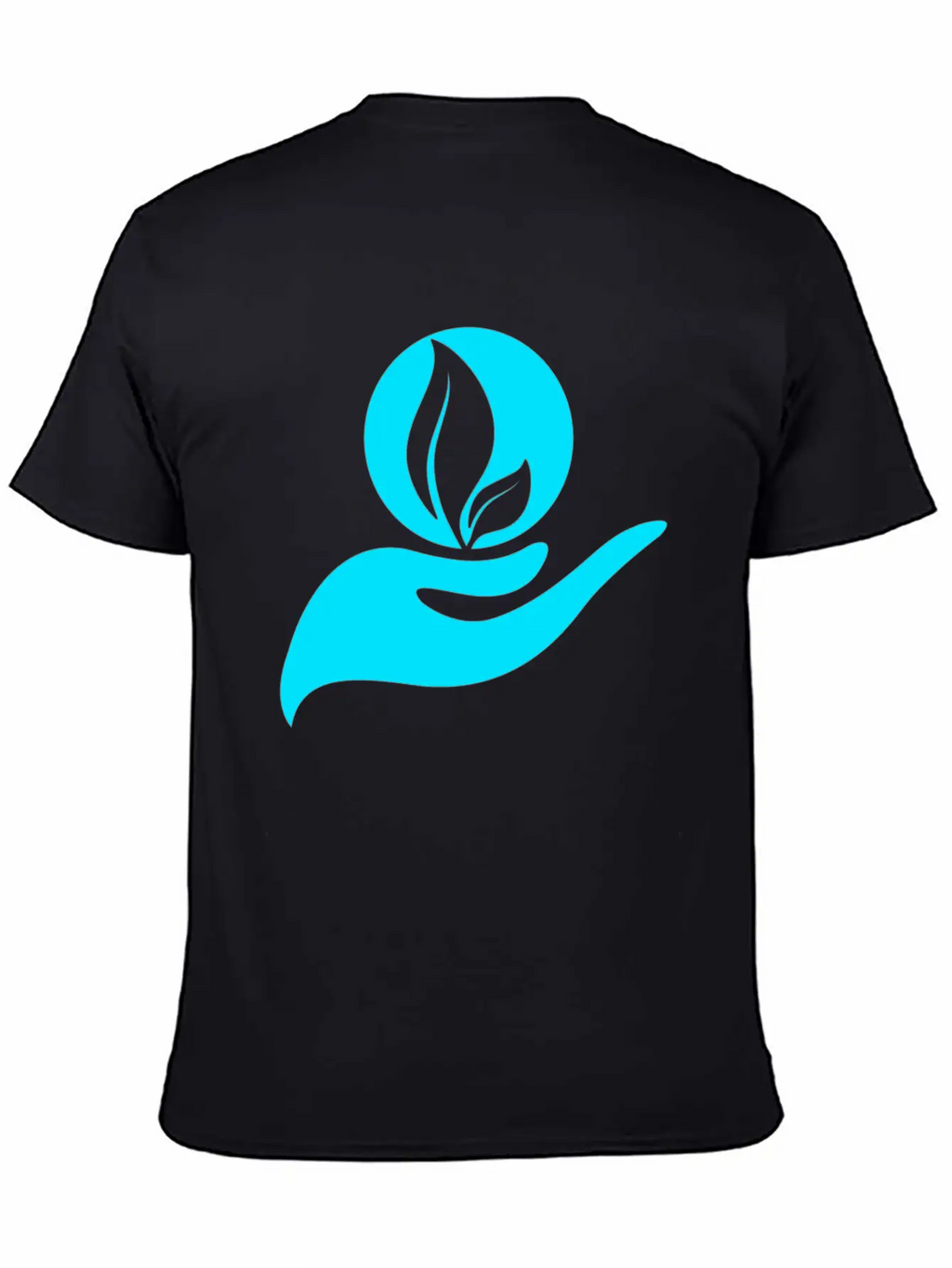 Helping Hands Skyblue Colors Design Breathable Soft Cotton T-Shirt – Timeless Casual Look