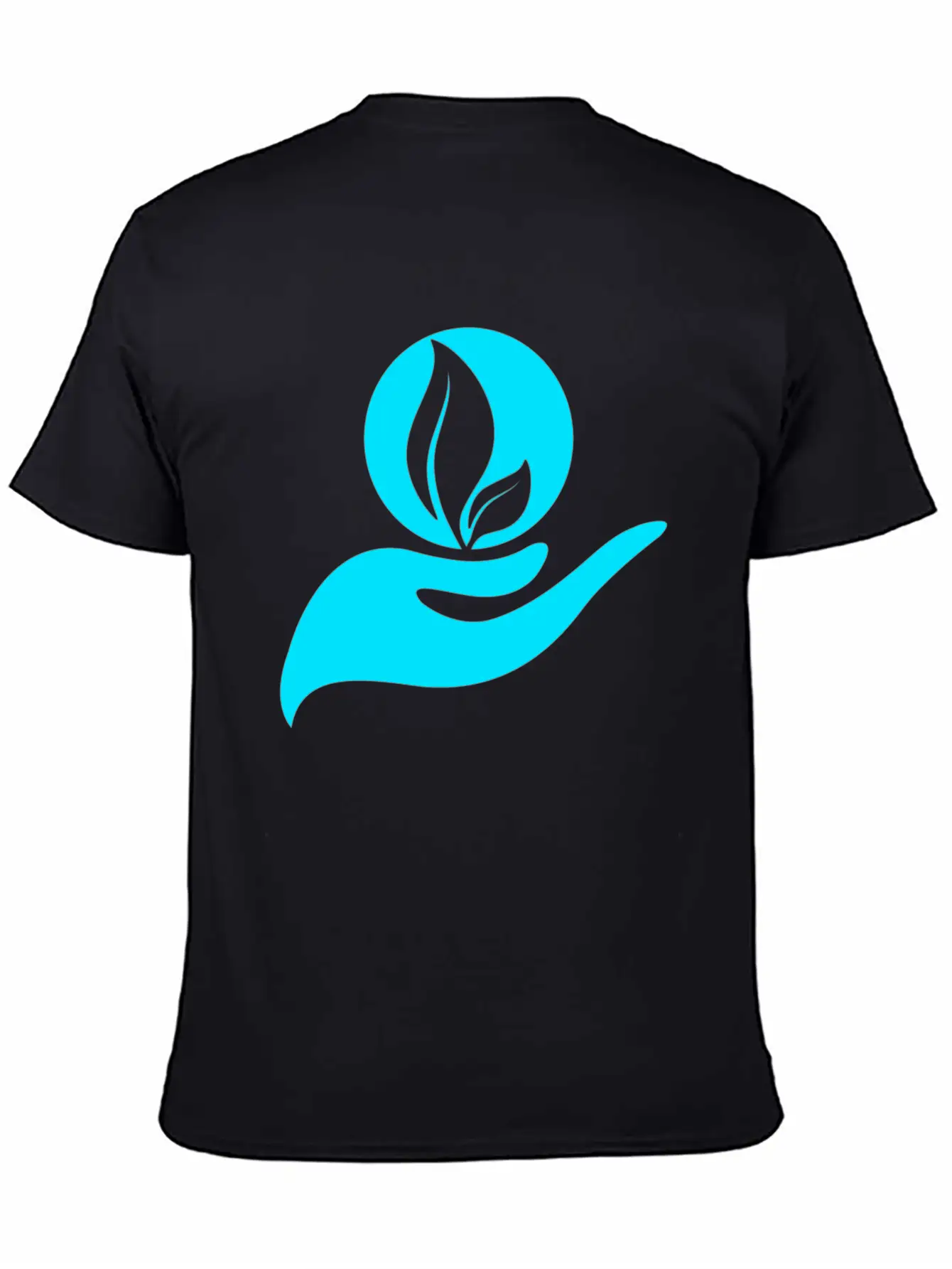 Helping Hands Skyblue Colors Design Breathable Soft Cotton T-Shirt – Timeless Casual Look