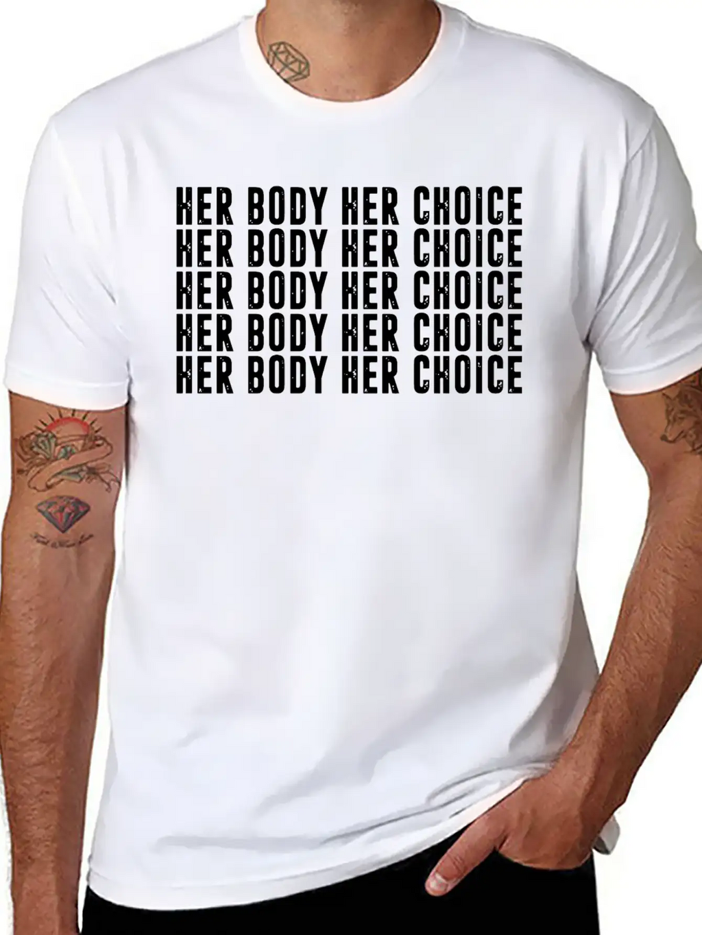 Her Body Her Choice Unisex Casual T-Shirt – Clean Design For Daily Comfort