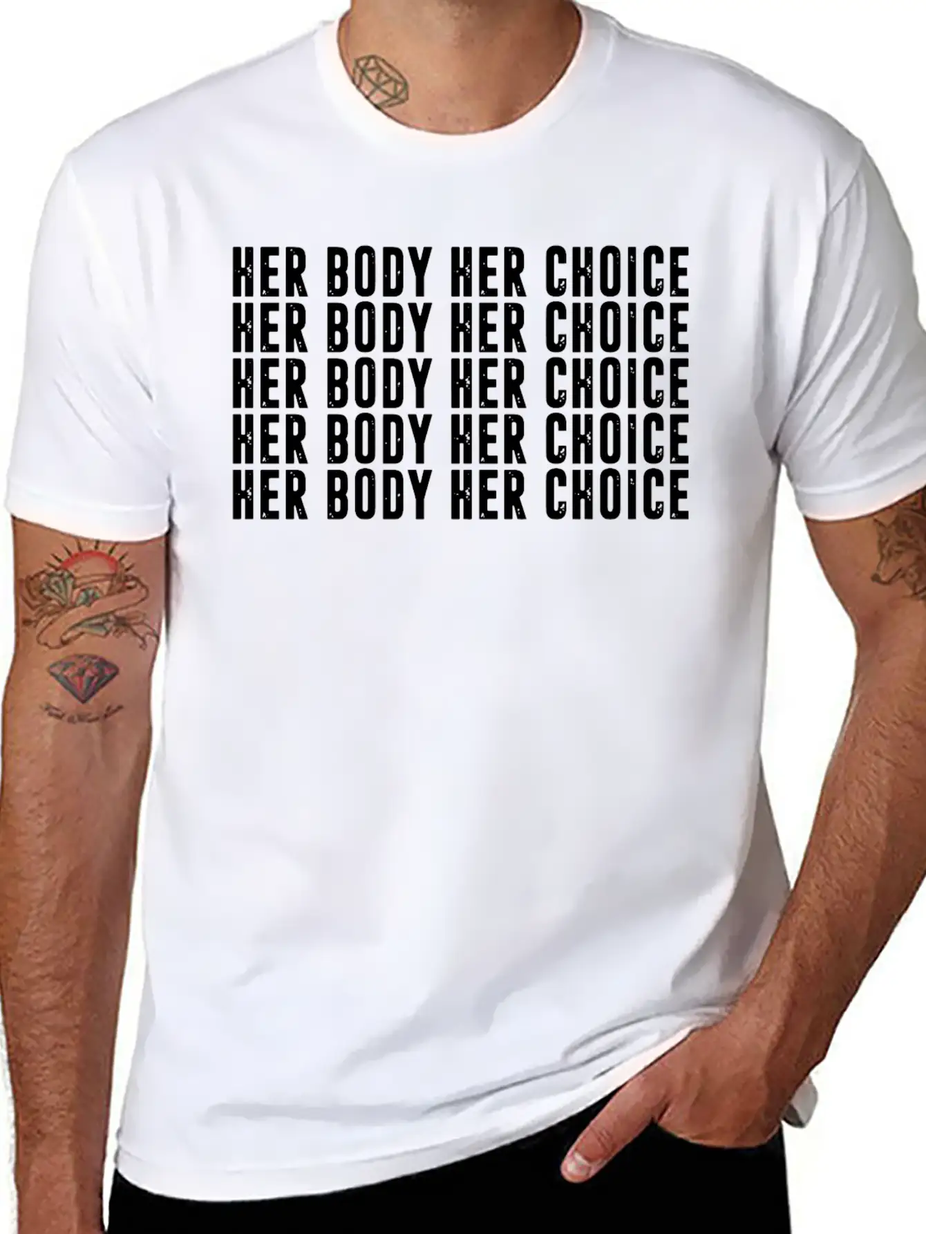Her Body Her Choice Unisex Casual T-Shirt – Clean Design For Daily Comfort