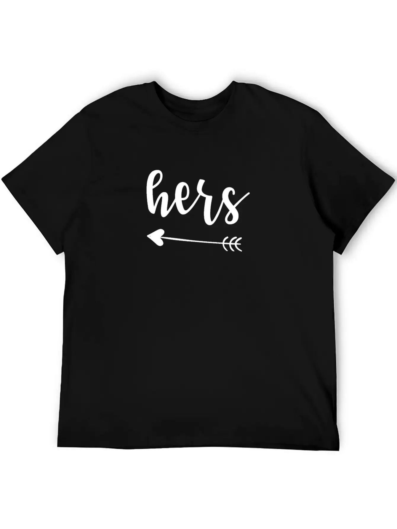 HERS - Left Arrow Unisex Short Sleeve Soft Cotton T-Shirt – Casual Everyday Wear