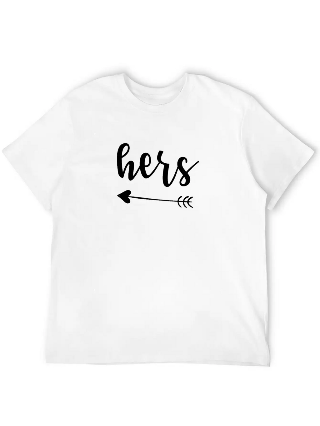 HERS - Left Arrow Unisex Short Sleeve Soft Cotton T-Shirt – Casual Everyday Wear