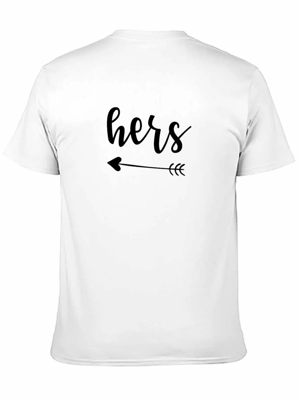 HERS - Left Arrow Unisex Short Sleeve Soft Cotton T-Shirt – Casual Everyday Wear