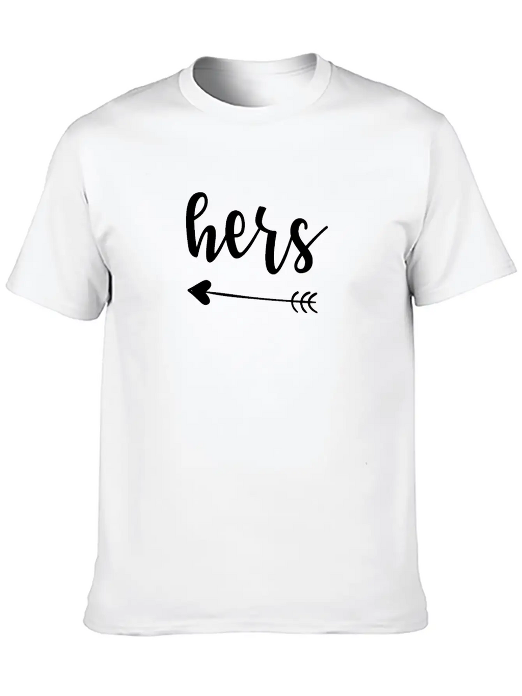 HERS - Left Arrow Unisex Short Sleeve Soft Cotton T-Shirt – Casual Everyday Wear